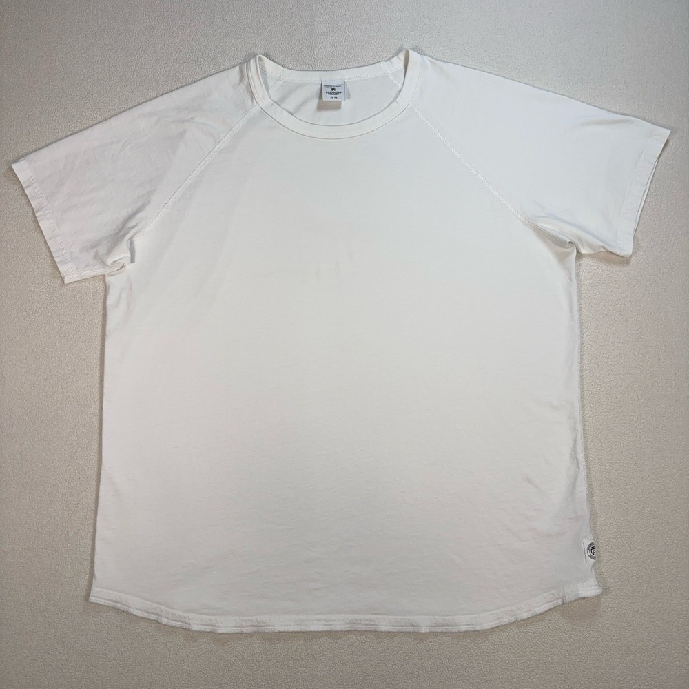Reigning Champ Lightweight Raglan T-Shirt Men's XL White 100% Cotton Curved-Hem